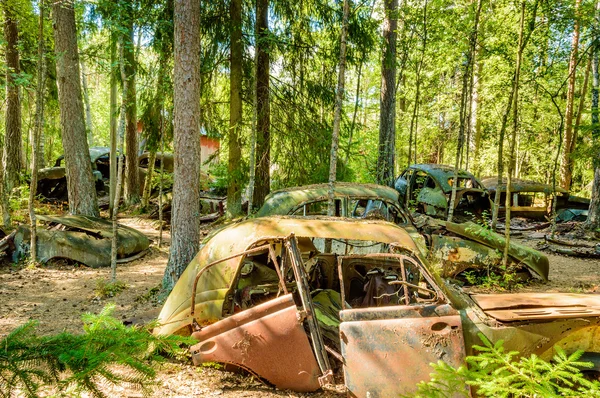 Il vecchio cimitero delle auto — Foto Stock