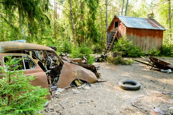 Den gamla bil kyrkogården — Stockfoto