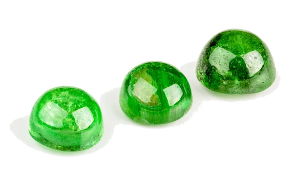 Tsavorite garnet cabochons — Stok fotoğraf