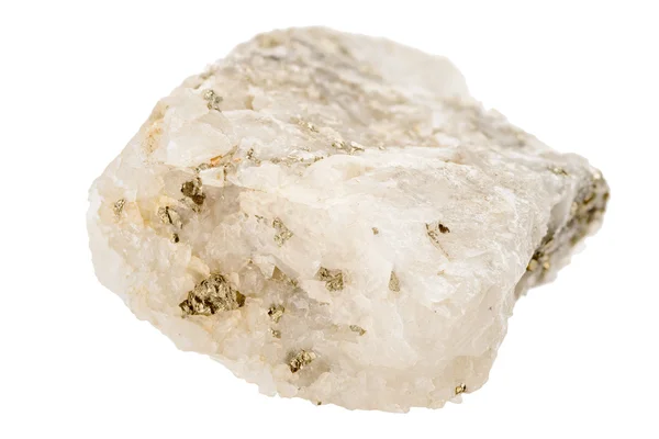 Fools gold, pyrite, in quartz — Stock Photo, Image