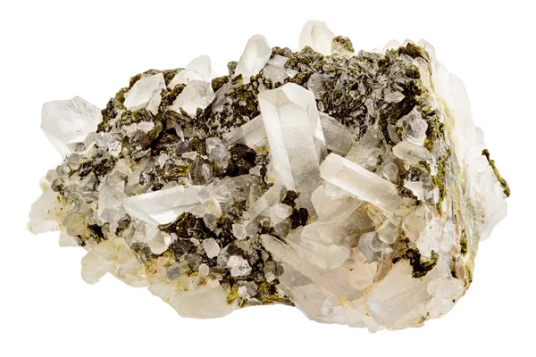 Kuvars kristalleri ana kaya üzerinde — Stok fotoğraf