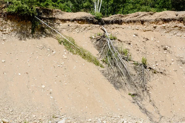 Erosion i rullstensås — Stockfoto