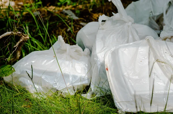 Garbage in nature Stock Photo