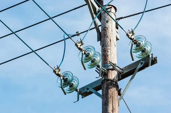 Poste de alambre eléctrico — Foto de Stock