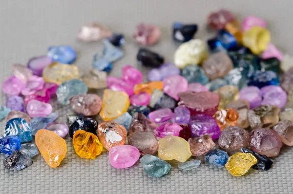 Set of colorful sapphires — Stock Photo, Image