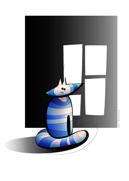 Gato azul —  Vetores de Stock