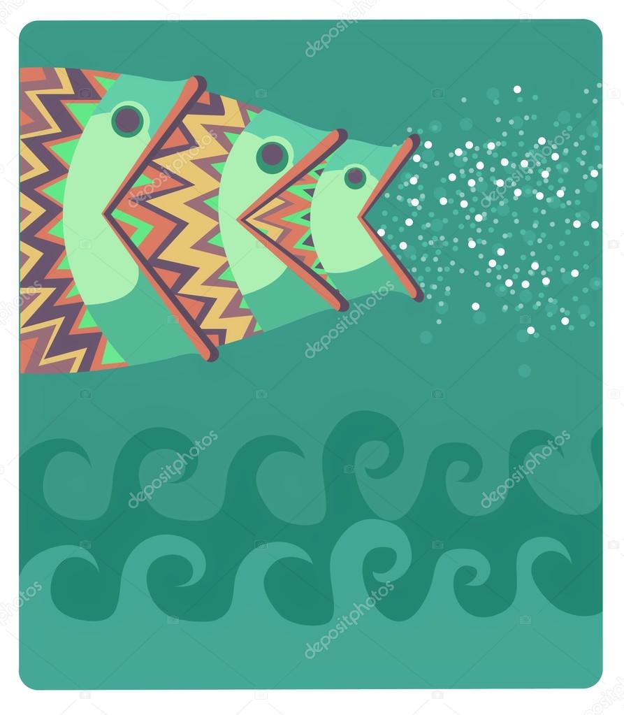 Fish eating each other