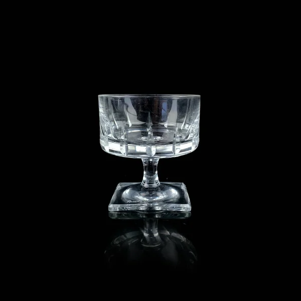 Crystal Antique Wine Glass Vintage Glass Goblet Alcoholic Beverages Black — стоковое фото