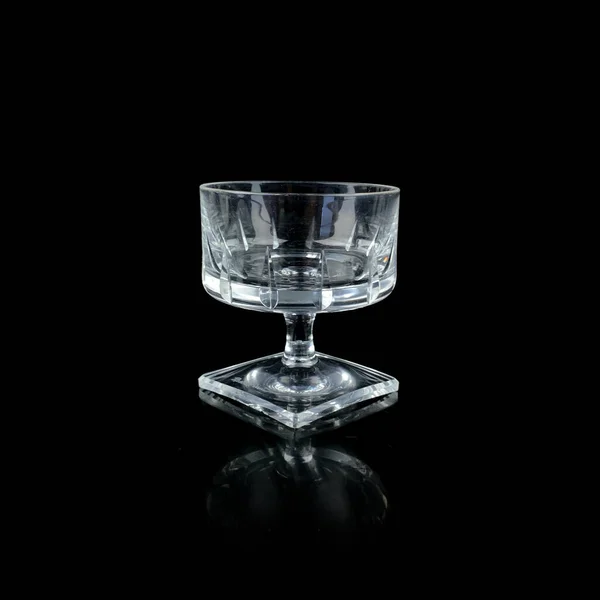 Crystal Antique Wine Glass Vintage Glass Goblet Alcoholic Beverages Black — Fotografia de Stock