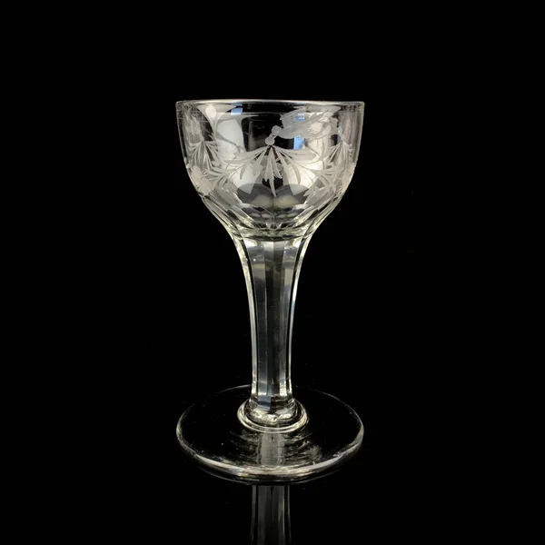 Crystal Antique Wine Glass Vintage Glass Goblet Alcoholic Beverages Black — Foto Stock