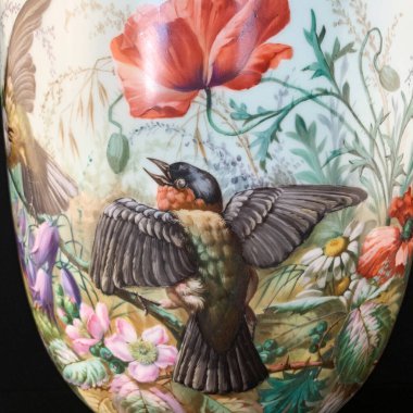 dekupaj için pitoresk desen. Çiçekli ve kuşlu resim. Rönesans resmi