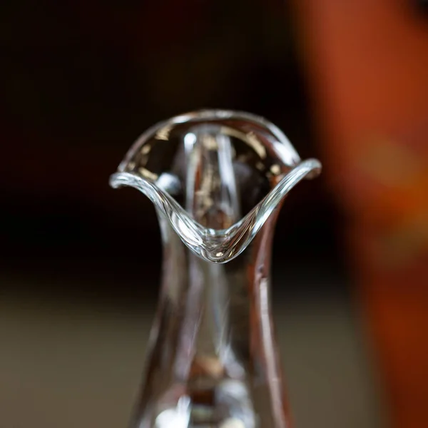 Translucent Antique Glass Close Luxury Interior Bohemian Glass Closeup — Stockfoto