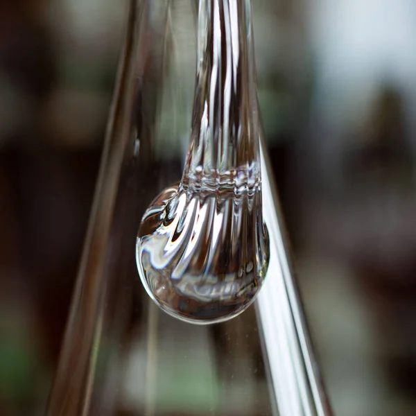 Translucent Antique Glass Close Luxury Interior Bohemian Glass Closeup — Stockfoto