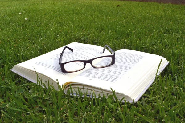 Book and glasses — Stock Photo, Image