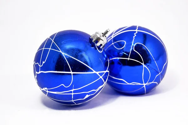 Blu palle di Natale — Foto Stock