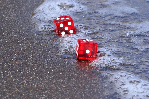 Dices en la playa — Foto de Stock