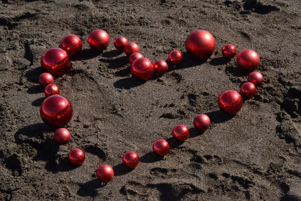 Serce na plaży — Zdjęcie stockowe