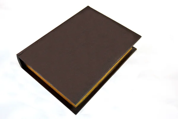 흰 배경에 관한 갈색 책 — 스톡 사진