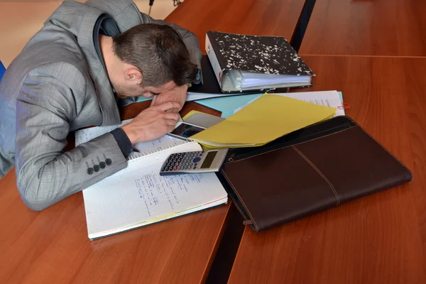 Man sleeping in the office — Stock Photo, Image