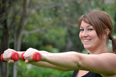 Fitness kadın parkta