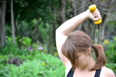 Fitness kadın parkta