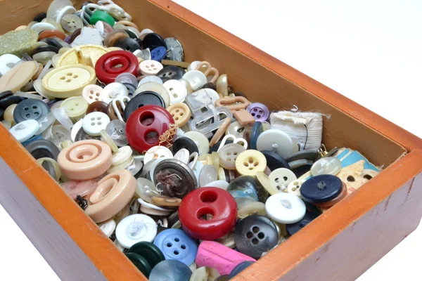 Drawer full of buttons — Stock Photo, Image