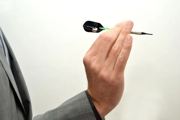 Man throwing a dart — Stock Photo, Image