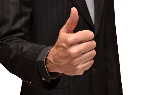 Businessman raising the thumb — Stock Photo, Image
