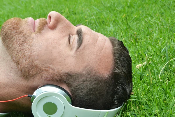 Man with headphone — Stock Photo, Image