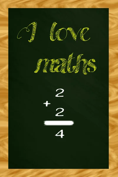 I love maths background — Stock Photo, Image