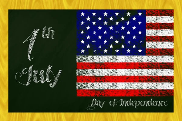 Independence day blackboard — Stock Photo, Image