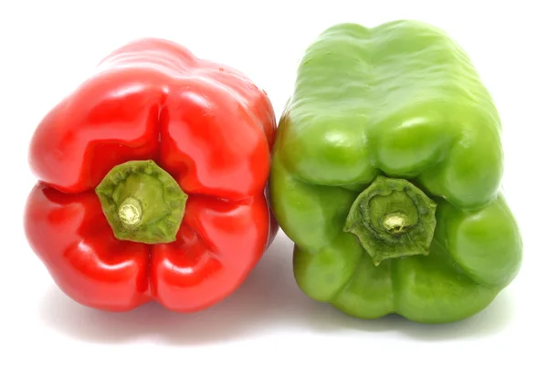 Green and red peppers — Stock Photo, Image