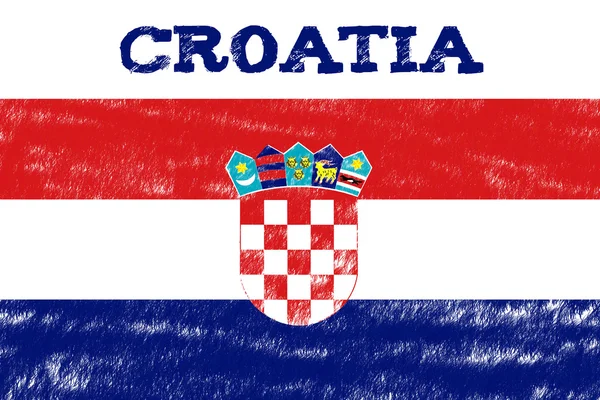 Croatie Drapeau — Photo