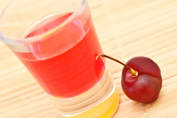 Shot and cherry — Stock Photo, Image