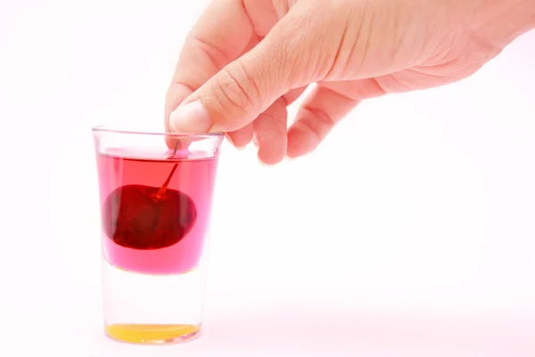 Shot and cherry — Stock Photo, Image