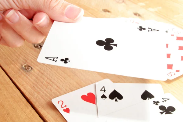 Poker kaarten achtergrond — Stockfoto