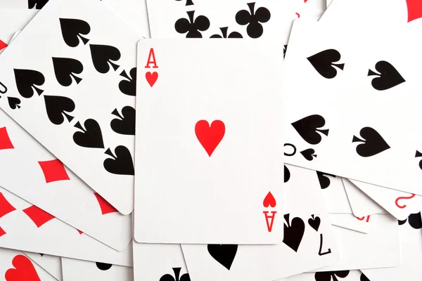 Cartas de poker fundo — Fotografia de Stock