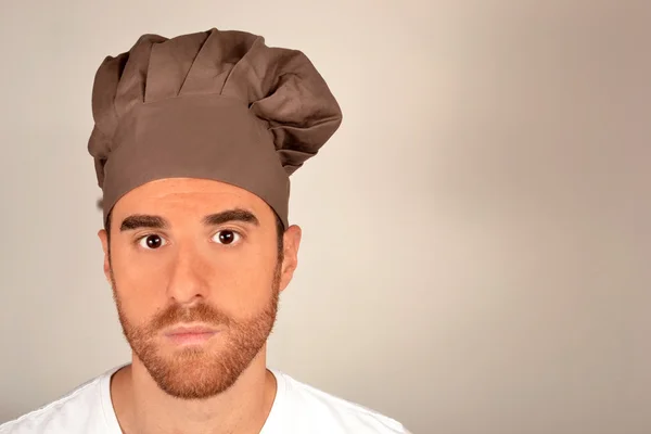 Cook with a chef 's hat — стоковое фото