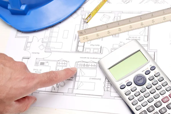 Person working in an architectural — Stock Photo, Image