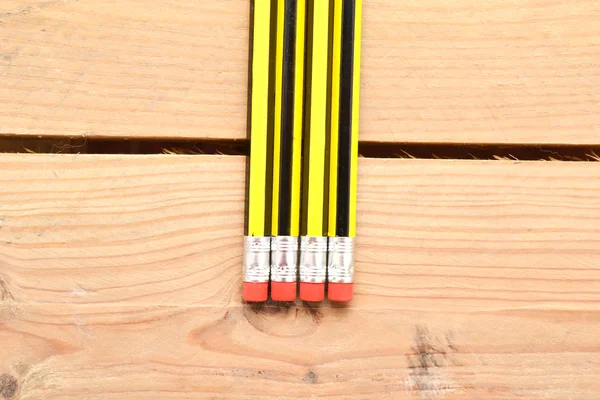 Pencils on wood — Stock Photo, Image