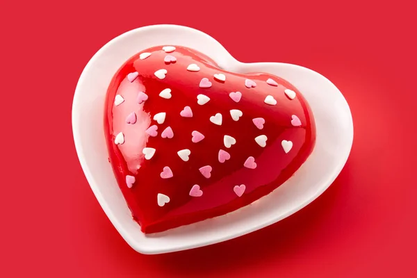 Pastel Forma Corazón Para Día San Valentín Día Madre Sobre —  Fotos de Stock