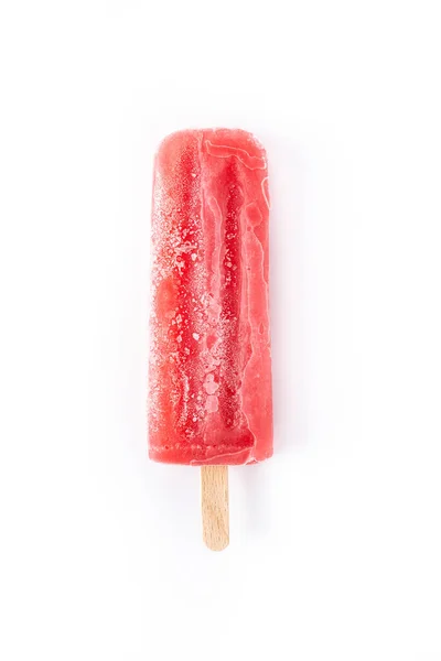 Strawberry Popsicle Isolated White Background — Stock Photo, Image