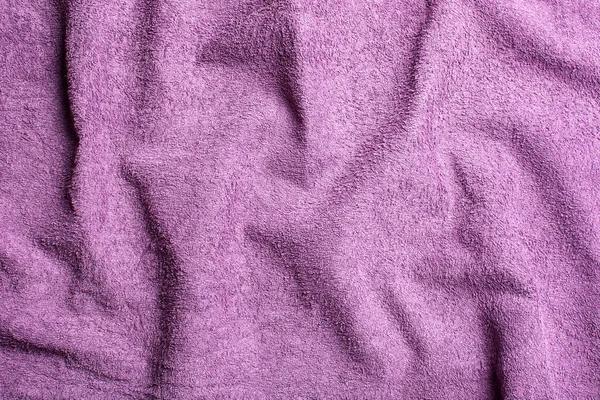 Fioletowy Ręcznik Tło Tkaniny Przestrzeń Kopiowania — Zdjęcie stockowe