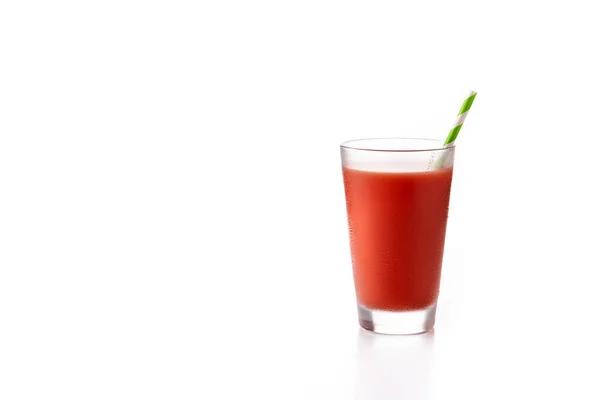 Frischer Wassermelonensaft Isoliert Auf Weißem Hintergrund Kopierraum — Stockfoto