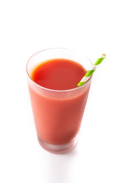 Fresh Watermelon Juice Isolated White Background — Stock Photo, Image