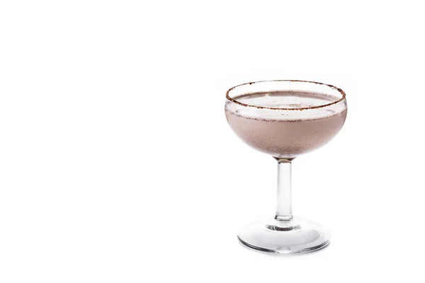 Brandy Alexander Cocktail Isoliert Auf Weißem Hintergrund Kopierraum — Stockfoto