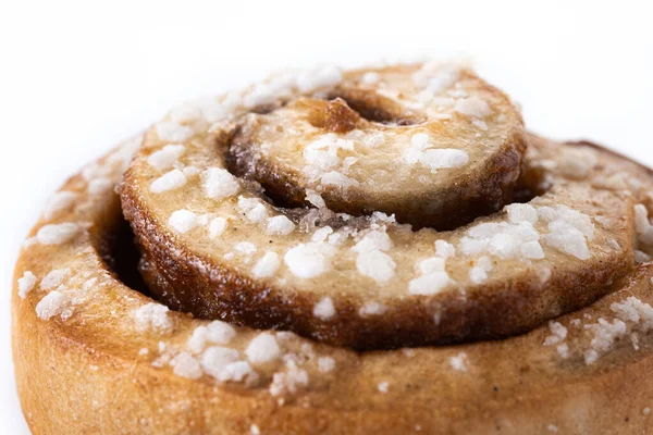 Cinnamon Rolls Buns Kanelbulle Swedish Dessert Isolated White Background Close — Fotografia de Stock