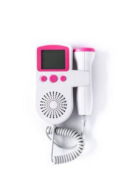 Fetal doppler beyaz arkaplanda izole edildi