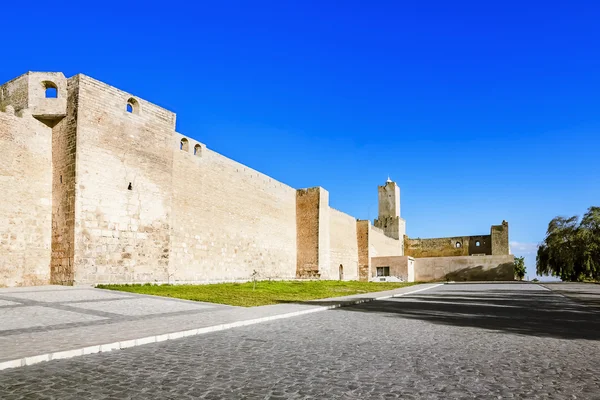 Blick auf die Burgmauer Kasbah in sousse tunisia. Museum — Stockfoto