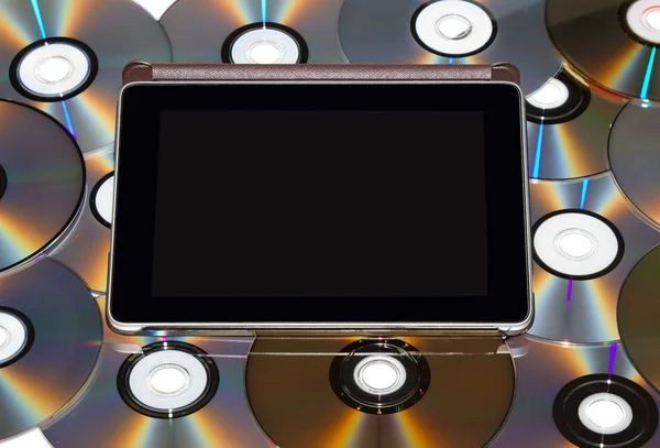 Компьютер с CD — стоковое фото